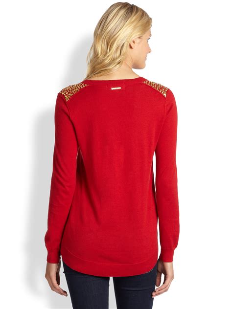 tj maxx michael kors red sweater|Women's Red Designer Sweaters & Knits .